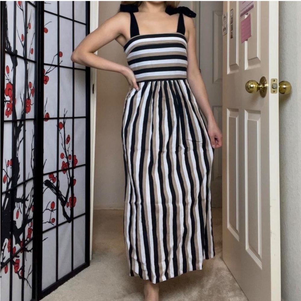 NWOT Zara TRF Collection Striped Midi Dress - Picture 4 of 12